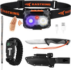 KastKing FieldLite Fishing Tool Set, Camping Gear Set, Multi-Function Outdoor Kit, 5-Mode LED Headlamp, 7.5" Fishing Pliers, 7" Razor-Sharp Knife, 7" Filet Knife, 5-in-1 Tactical Bracelet