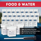 Essentials Complete Deluxe Survival Kit 2 & 4 Person | Bug-Out-Bag | Emergency Go Bag Kit for Wildfires, Hurricanes, and Other Natural Disasters
