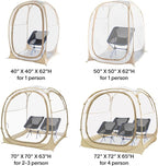 EighteenTek® Pod All Weather Sports Tent with Attached Floor, Instant Outdoor Bubble Tent, Rainproof Camping Sun Shelter for Sports Events Camping Fishing Cheering 1-4 Person