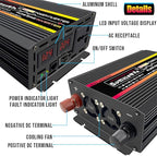 Complete 10000W Solar Panel Kit with Pure Sine Wave Inverter & 50A Charge Controller for Marine, RV(50W)