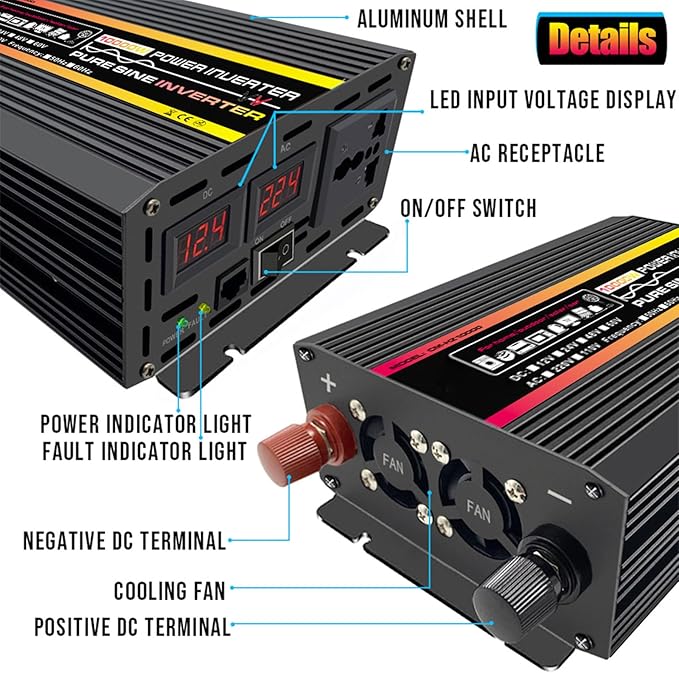 Complete 10000W Solar Panel Kit with Pure Sine Wave Inverter & 50A Charge Controller for Marine, RV(50W)