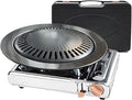 Detachable Grill Pan & Gas Stove Combo with Safety Auto-Eject | Portable Suitcase Design for Camping, Tailgating, Picnics, Indoor/Outdoor Cooking & Hot Pot