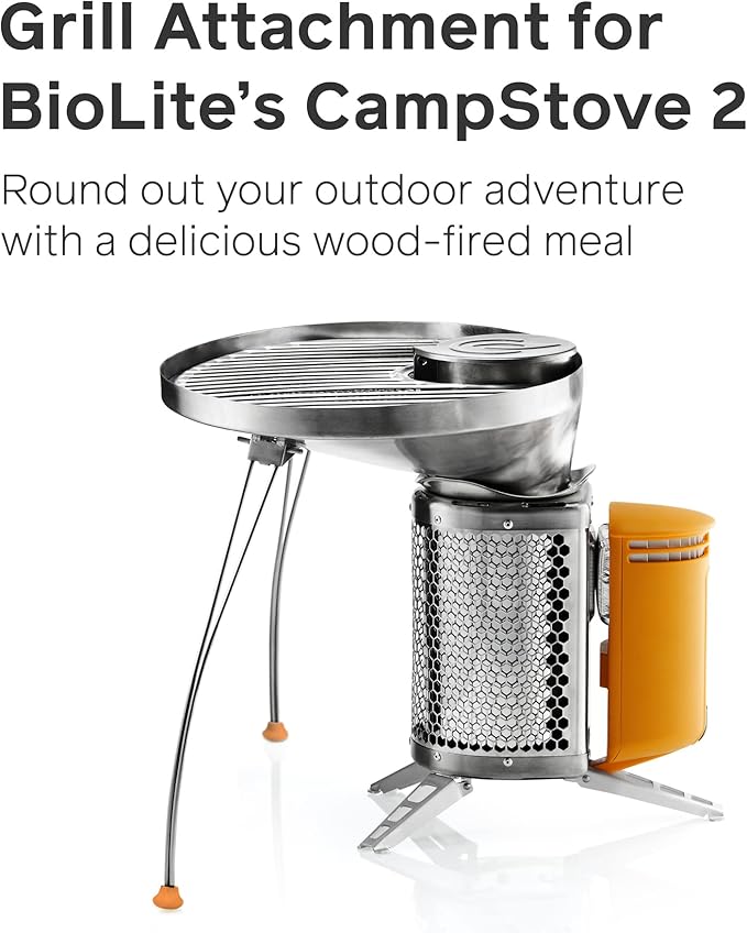 BioLite, CampStove Portable Tabletop Grill for CampStove 2, Wood-Fired Grill Attachment