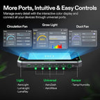 VIVOSUN T4 4" Inline Duct Fan & Temperature Humidity Controller, E42A+ WiFi-App Control AeroZesh Grow Tent Fan& Smart Thermostat, 210 CFM EC Motor Exhaust Fan for Heating Cooling, Greenhouse Accessory