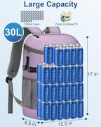 Cooler Backpack Insulated Waterproof,30/45 Cans Backpack Coolers Leakproof Lunch Backpack for Men Women Portable Soft Cooler Bag for Beach Camping Trave Picnic