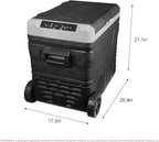 Frigidaire, 51 Qt. Portable Convertible Electric Refrigerator/Freezer Trolley-With App, Dual Zone, Black