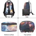 Soccer Backpack with Lunch Box Lightning Bookbag Fashion Lightweight Bookbag for Boys 8-12 with Lunch Box 4 Piece School Bag for Boys 10-12 Outdoor Camping Travel Daypack