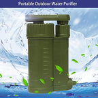 Portable Outdoor Water Purifier – Camping Pump Filter, Drinking Device | Direct Filtration System with High Efficiency for Hiking Backpacking Survival Travel and Quick Clean Hydration