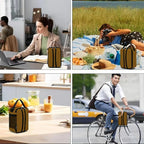 BEIMILY Lunch Box for Men Women Adults,Mini Insulated Lunch Bag for Office Work Picnic,Reusable Portable Lunchbox,Soft Cooler Tote Bag,6 can cooler bag,Mini,Brown