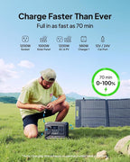 BLUETTI Elite 100 V2 Portable Power Station with Bag (Ship Separately), 1024Wh LFP Battery Backup w/ 4 1800W AC Outlets (3600W Surge), 35% Smaller, Solar Generator for Camping, Outages, and UPS Backup