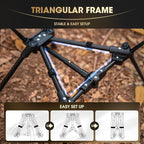 MOON LENCE Portable Camping Chair Backpacking Chair - The 4th Generation Ultralight Folding Chair - Compact, Lightweight Foldable Chairs for Hiking Mountaineering, Beach (Black-1Pack)