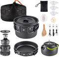 aiGear Camping Cooking Set Cookware Mess Kit with Storage Bag Pot Pan Set Camping Accessories for Outdoor Camping Hiking Picnic Portable and Lightweight Aluminum
