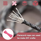 PATIKIL 550lb Paracord Rope 200ft, 4mm Tent Rope, 7-Strand Core Heavy Duty Cord for Outdoor Camping Hiking Tent Survival Utility Rope, Fluorescent Pink