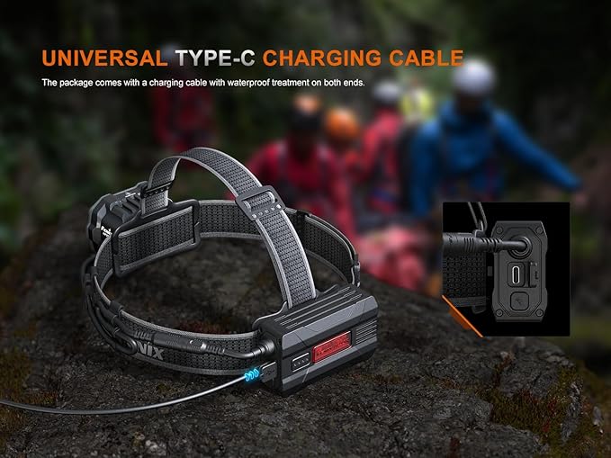 Fenix HP35R 4000 Lumen USB-C Rechargeable Headlamp, with Spotlight, Floodlight and red Light for Search and Rescue, Outdoor use, Emergencies, and More