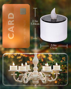 Homemory Solar Candles Outdoor Waterproof, Dusk to Dawn Outdoor Lighting, Reusable LED Tea Light Candles for Lantern Garden Camping and Home Decor, 2.3''x2'', Pack of 6