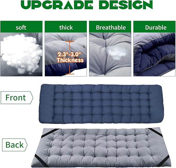 NAIZEA Folding Camping Cots for Adults, Folding Cot with Mattress, Camping Foldable Bed, Portable Military Cot, Double Layer Oxford Strong Heavy Duty Sleeping Cots for Camp Office Travel