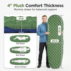 Elegear CumbreX™ Sleeping Pad for Camping with 9 R-Value, Ultralight Camping Sleeping Mat for All Seasons, Insulated Backpacking Sleeping pad, Durable Camping Mattress for Outdoor Hiking Tent