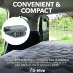 D-Hive SUV Air Mattress, Ultra-Thick Material Extra-High Car Air Mattress, SUV Mattress for Toyota 4runner, Car Mattress w/Built-in Pump Inflatable Car Air Mattress Grey