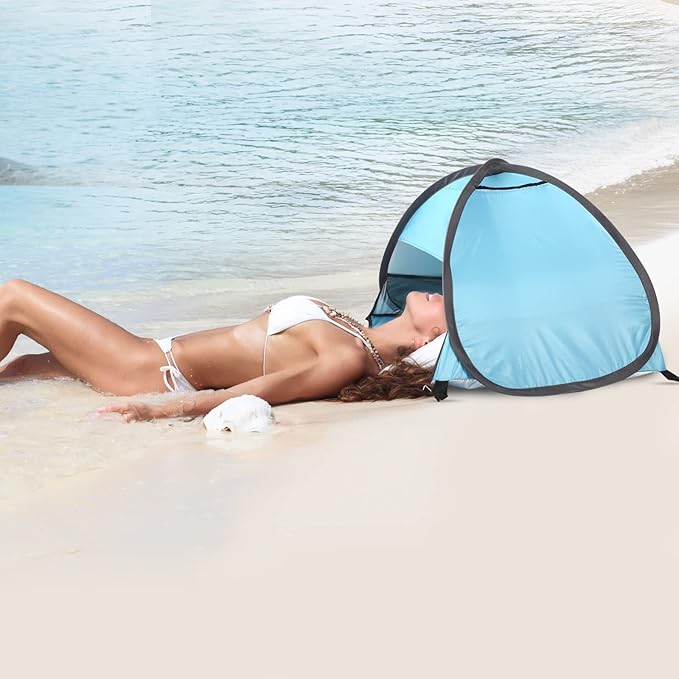 Pop Up Dog Beach Tent,Mini Head Tent,can be Fixed Small Dog Beach Sun Shelters Tent,shelter for cat,Waterproof and Breathable Mobile Phone Stand with Nails