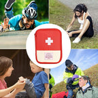 JIAKAI 2 Packs First Aid Bag,Empty First Aid Pouch,Mini Portable Medical Bag for Outdoor Camping Hiking Travel Emergency，Multifunction Emergency Medicine Storage Bag-7x5 inch