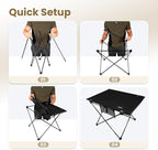 ONETIGRIS Foldable Camping Table, Lightweight Portable Table Sturdy & Quick Setup, Holds Up to 66 lbs, Perfect for Camping, Hiking, Backpacking, Picnic, Beach, Travel