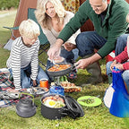 Portable Camping Cookware Set, Camping Cookware Kit, Outdoor Cooking Equipment Tableware Kit Kitchen Utensils Hiking Picnic Self-Driving Supplies for Camping, Hiking, Picnic
