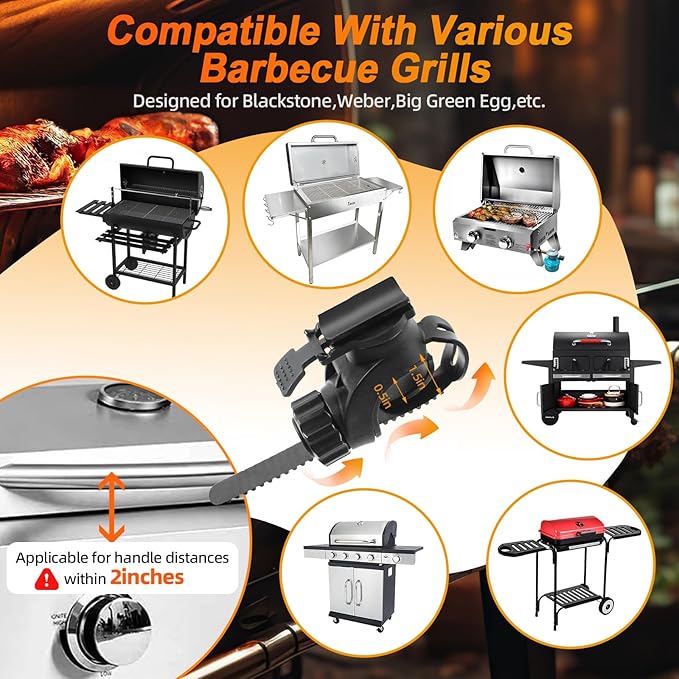 Grill Lights for Outdoor Grill with USB-C & Solor Rechargeable Battery,2-Level Brightness and 360° Rotatable Head, LED Grill Light for Griddle Accessories, LED Grilling Gifts or Camping Light
