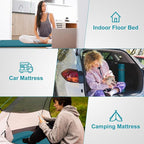 Self Inflating Sleeping Pad with Electric Pump for Camping, 3.14"Thick Memory Foam Sleeping Mats, Easy Inflate&Deflate,9.5 R-Value Insulated Camping Mattress with Pillow for Car Travel Tent, Dark Blue