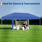 Garvee 10x10 Pop Up Canopy Tent, Heavy Duty Commercial Instant Shelter with One-Person Setup, UPF 50+ Waterproof, 100 Sq Ft Shade for Outdoor Events, Camping, Farmers Market