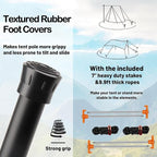 Tarp Poles Heavy Duty Adjustable, AVOFOREST Aviation Aluminum 8.7FT Tent Poles Lengthen and Thicken with Protection Cap Awning Poles Set of 2 for Hiking