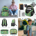 Cargo Truck Backpack with Lunch Box Boys 17 Inch Elementary School Backpack for Boys 4 in 1 Set Kids Book Bag for School Travel Shoulder Bag Daypack