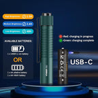 VTIGER T1A Mini Pocket EDC Flashlight with Clip,1300 Lumen Compact AA Rechargeable LED Little Flashlights, Super Bright Tail Switch Small Flash Light with Magnet for Camping,Hiking,Outdoor,Emergency