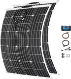 800 Watt Solar Panel Kit, 2 × 400 Watt Flexible Solar Power Panel Photovoltaic Module with 40A Solar Charge Controller Monocrystalline Solar Panel for Camping Off Grid Battery Charging Boat