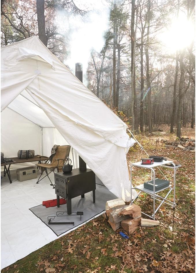 Guide Gear Large Outdoor Wood Burning Stove Portable with Chimney Pipe for Cooking, Camping, Tent, Hiking, Fishing, Backpacking