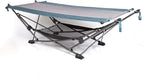 MacSports Collapsible Portable Folding Hammock with Removable Canopy - Includes Pillow and Mesh Storage Net, Freestanding, Heavy Duty, Outdoor Hammock (Teal)