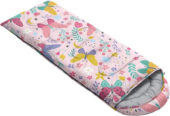 QOOMO Camping Sleeping Bags,3 Season Warm & Cool Weather,Lightweight,Waterproof Sleeping Bags for Adults & Kids Traveling,and Outdoors