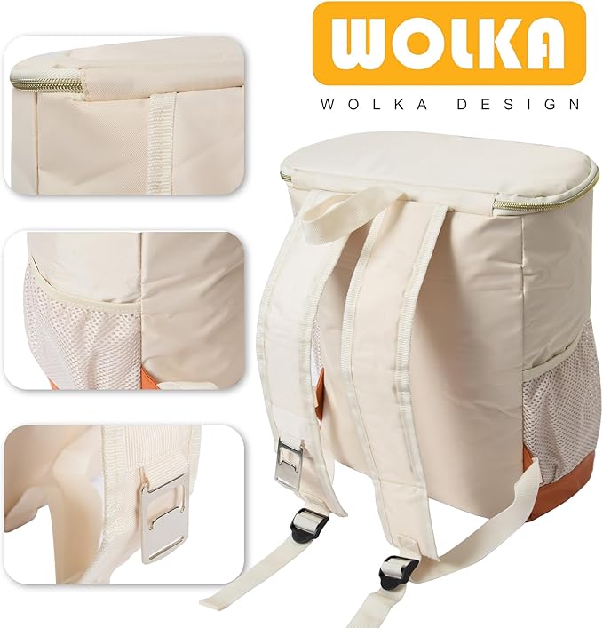 Insulated Cooler Backpack Outdoor - Leak Proof Backpack Cooler 30 Cans, Waterproof Lightweight Cooler Bag for 12h Hot/Cold Retention - Soft Cooler for Travel, Camping, Beach, Lunch