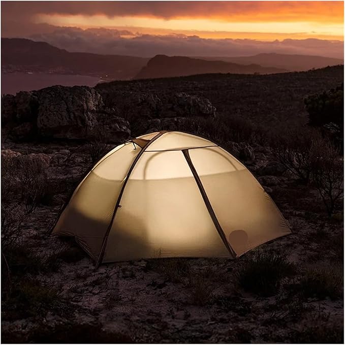 Lightweight Backpacking Tent 2 Person Waterproof 15D Silnylon Camping Trekking Outdoor Shelter