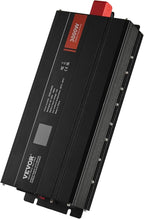 VEVOR Modified Sine Wave Inverter, 3000Watt, DC 12V to AC 120V LCD Display Power Inverter with 3 AC Outlets 2 USB Port 1 Type-C Port 10 Spare Fuses, for Large Household Equipment, CE FCC Certified