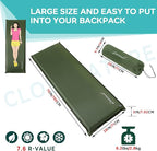 Clostnature Self Inflating Sleeping Pad for Camping - 1.5/2/3 inch Camping Pad, Lightweight Inflatable Sleeping Mat for Backpacking, Compact Ultralight Foam Air Mattress for Tent, Hammock