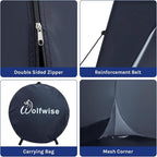 WolfWise Pop Up Changing Tent for Beach, Camping Portable Shower Tents, Outdoor Privacy Bathroom, Change Dressing Clothes Tent Pop Up Instant for Camp, Toilet, 6.2ft/6.6ft/6.9ft High