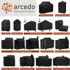 Arcedo Grill Cover Compatible with Pit Boss Memphis Ultimate and Smoke Hollow 4 in 1 Gas Charcoal Combo Grill, Heavy Duty Waterproof 75 Inch All Weather Protection Outdoor BBQ Cover