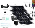 5V 16W Solar Panel for Security Camera IP65 Waterproof USB Solar Panel Charger Type-C Port、Micro USB Port＆DC Port Solar Sanels for Cameras with 9.8ft Charging Cable(8W black-2pack)
