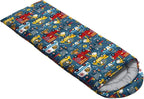 Kids Sleeping Bag for Boys Girls,Blue Ripples Print-Lightweight Warm Portable Outdoor Indoor-Waterproof Cold Weather Resistant Sleeping Bag for Camping Hiking