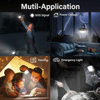 Rechargeable Camping Lights FLY2SKY 2Pcs Black Tent Lights Mini Flashlight Portable LED Camping Lantern Survival Gear Camping Accessories for Hiking Backpacking Fishing Hurricane Emergency Outage