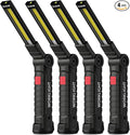 Coquimbo Tool Gifts for Men Him, Rechargeable LED Work Lights Grill Light with Magnetic Base 5 Modes 360° Rotate Mens Gifts for Dad Husband Grandpa Boyfriend (4 Pack Black)