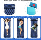 WANNTS Sleeping Pad, Ultralight Inflatable Sleeping Pad for Camping, Built-in Pump, Ultimate for Hiking - Airpad, Carry Bag,-Compact & Lightweight Camping pad(Blue)