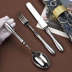 Silverware Flatware Cutlery Set， 5/20/30/40 Pieces 304 Stainless Steel Knives and Forks， High-end Steakhouse Dining Knives， Forks and Spoons， Restaurant Home，Silver-6Set-30Pcs