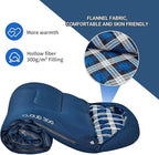 KingCamp 45°F Kids Sleeping Bag, Lightweight Waterproof & Compact Flannel Sleeping Bags Cold Weather & Warm Youth Essentials Gear Accessories for Camping, Fits 10-12 Children up to 4'7"-5'5" Tall