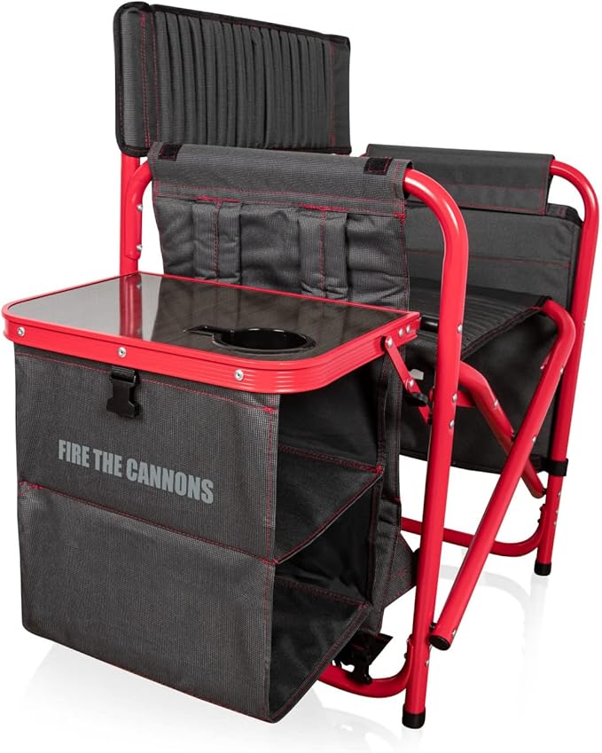 Picnic TIME NFL Unisex-Adult NFL Fusion Camping Chair with Side Table and Soft Cooler, Beach Chair for Adults, Lawn Chair